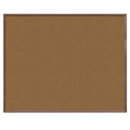 United Visual Products Wood Combo Board, 60"x36", Cherry/Black Porcelain & Forbo UVDECORK6036OAK-CHERRY-BLKPORC-FORBO